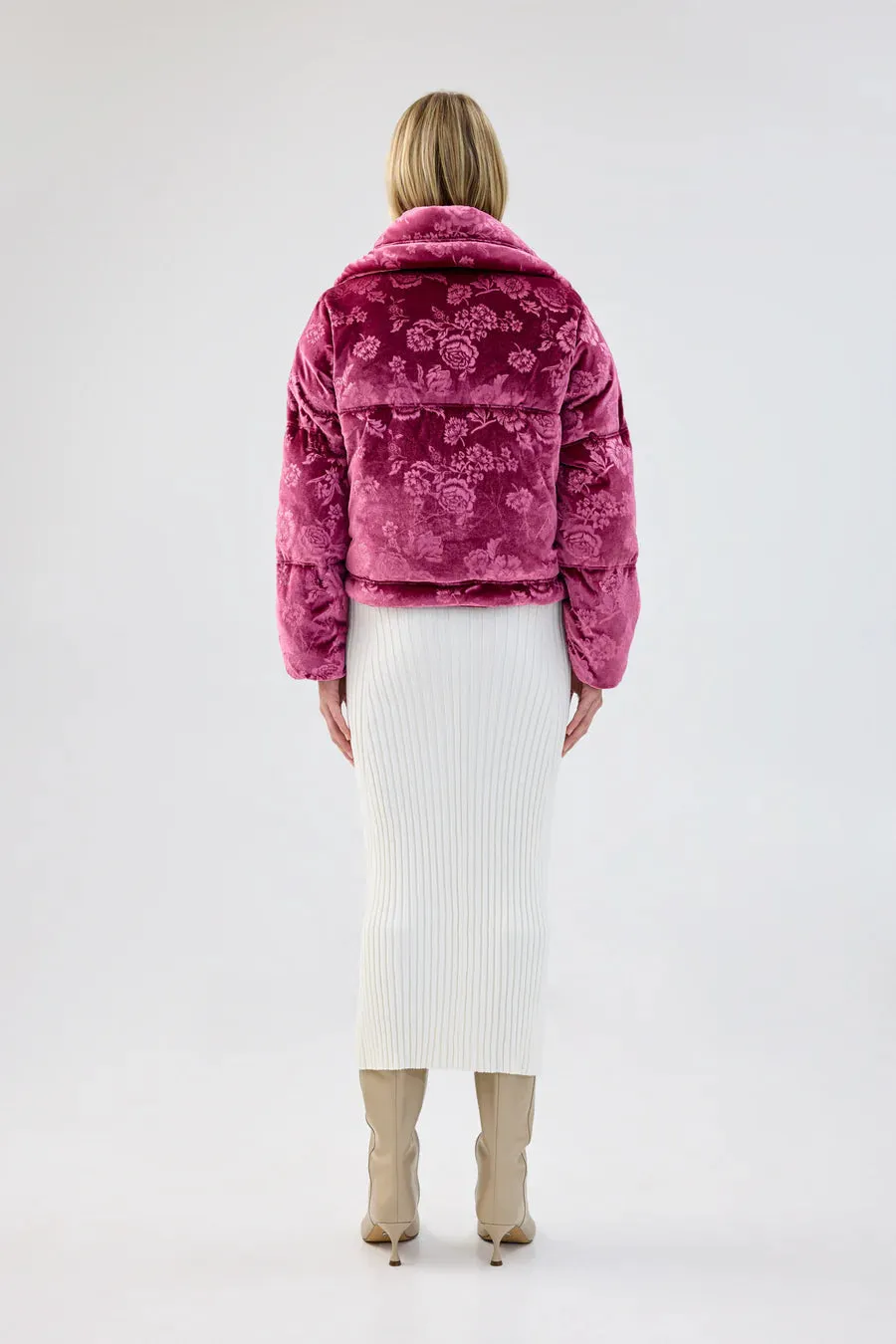 La Chanson Puffer Jacket | Berry