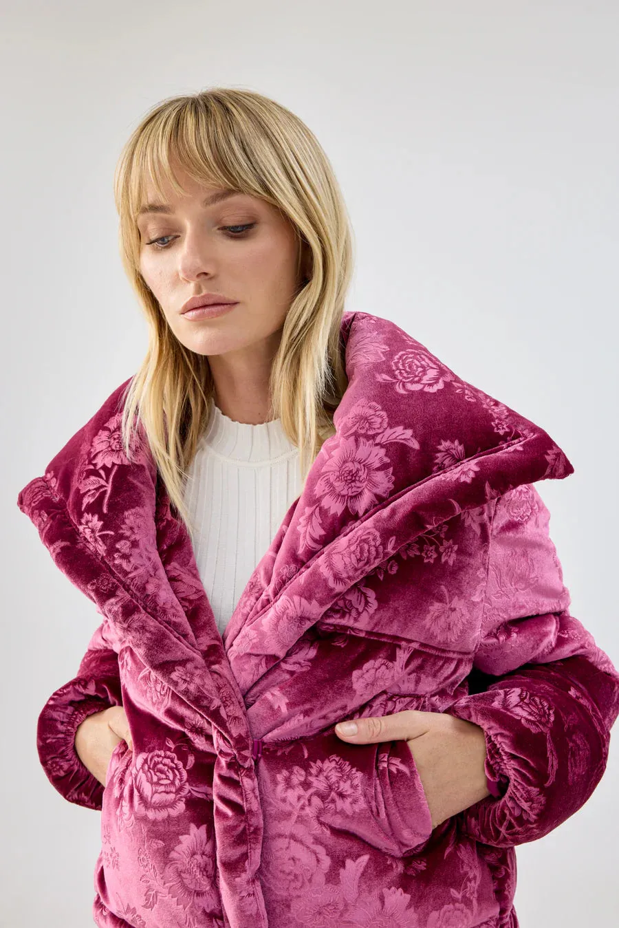 La Chanson Puffer Jacket | Berry