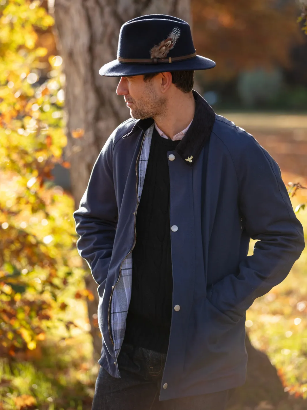 Landowner Casual Walking Jacket - Navy
