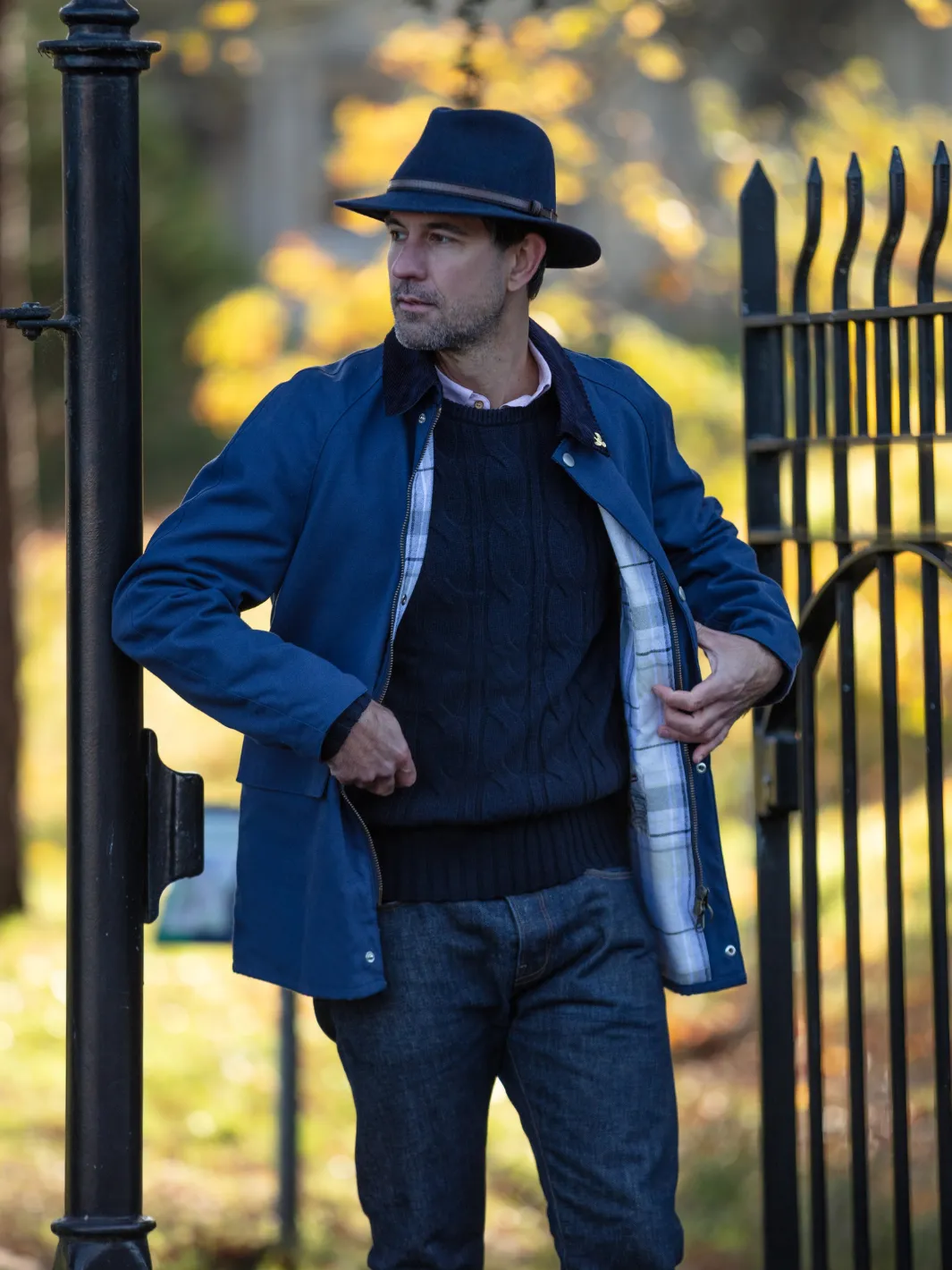 Landowner Casual Walking Jacket - Navy