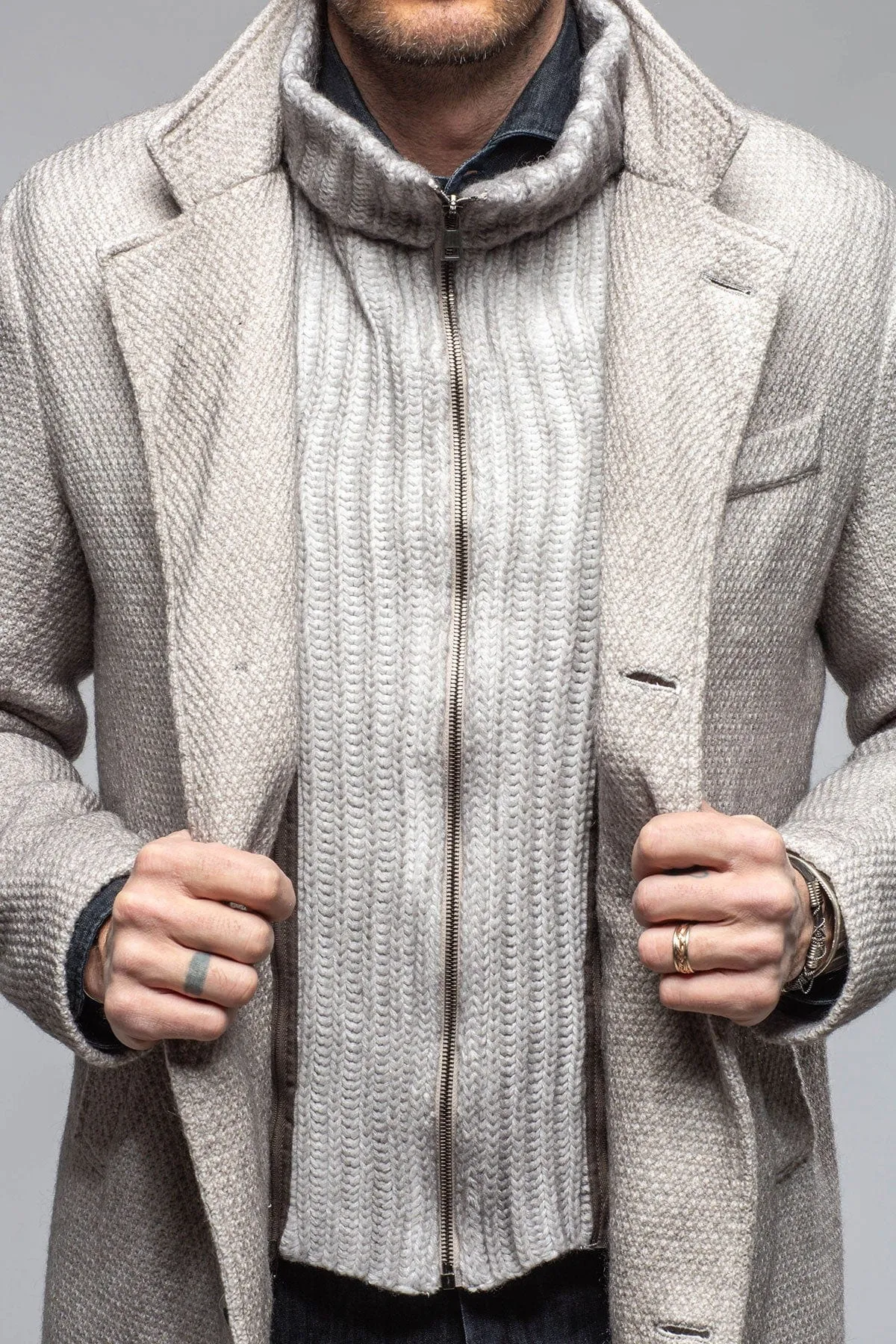 Leon Knit Jacket in Ice