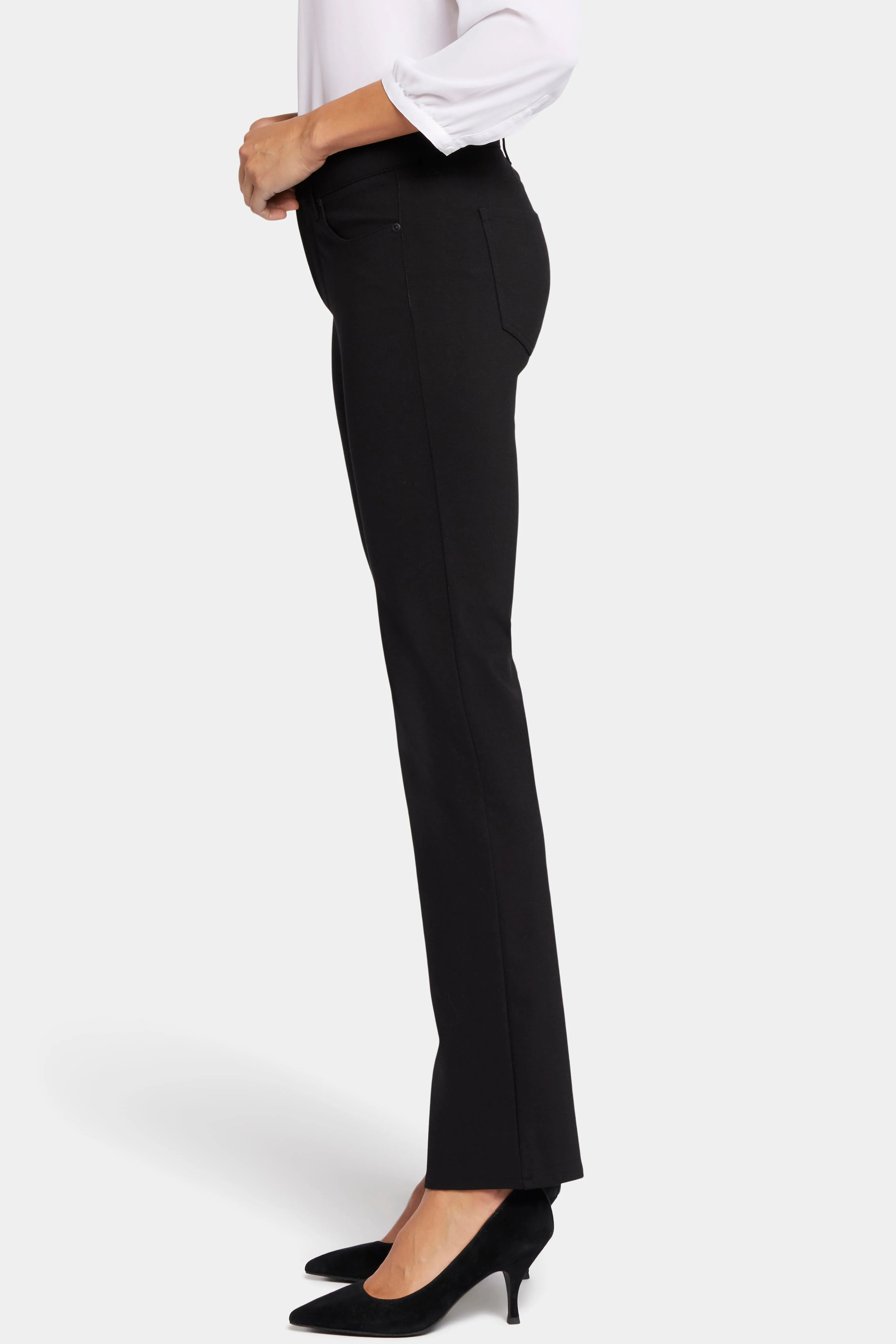 Marilyn Straight Pants In Petite - Black