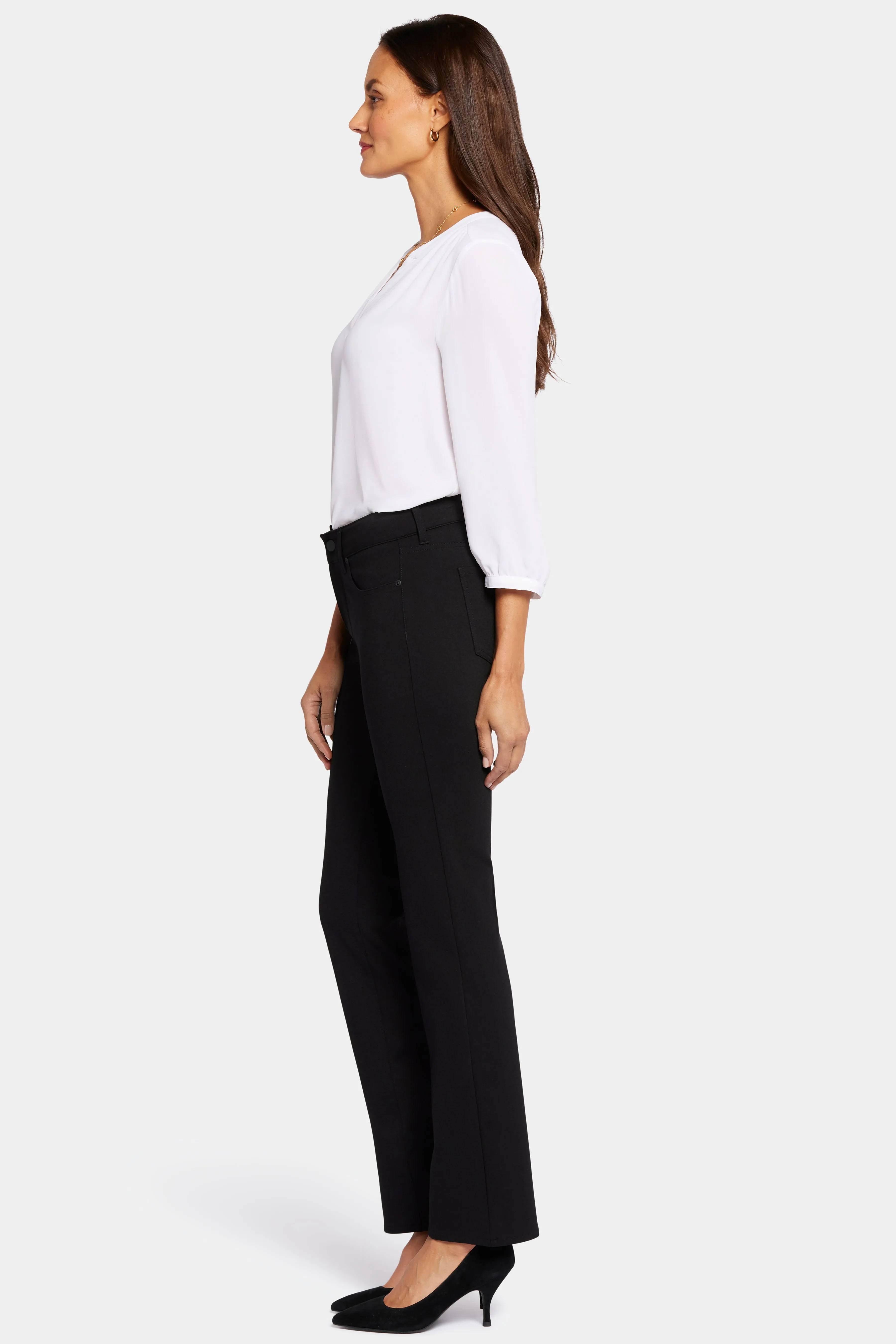 Marilyn Straight Pants In Petite - Black