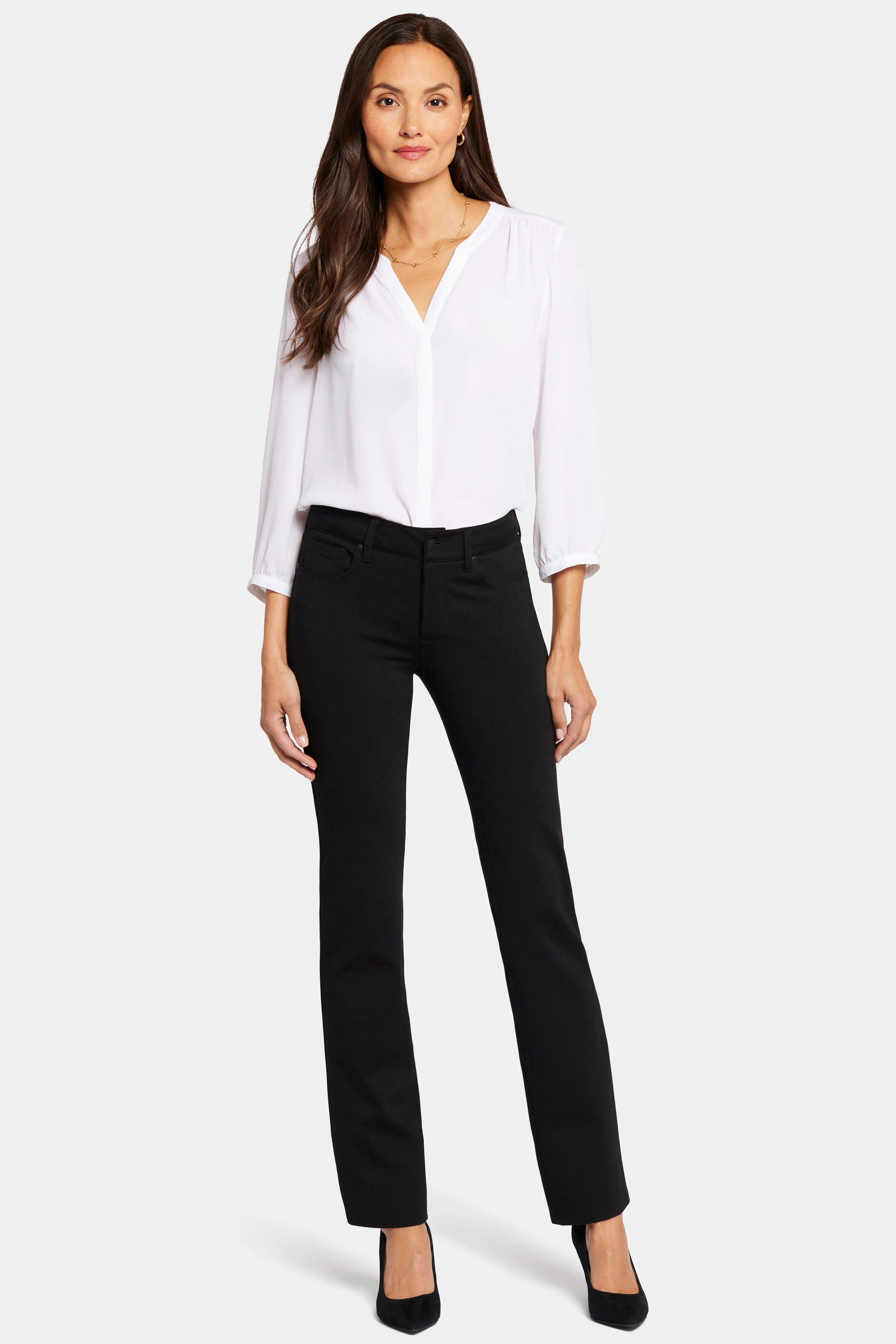 Marilyn Straight Pants In Petite - Black