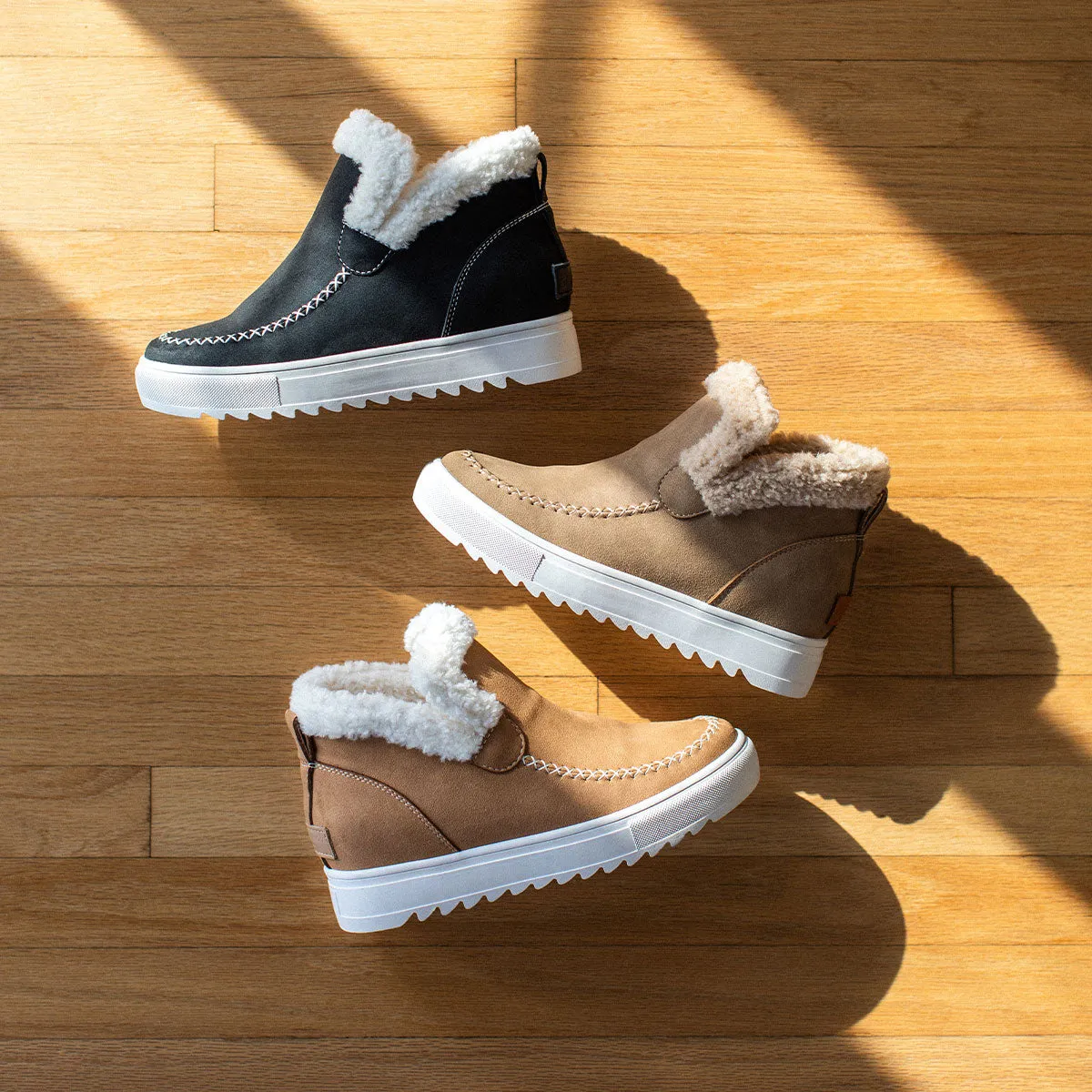 Moritz Shearling Wedge Sneaker