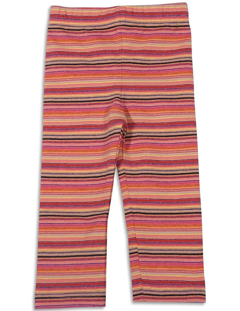 Mulberribush Infant Girls Striped Elastic Waist Leggings Pant Bottoms