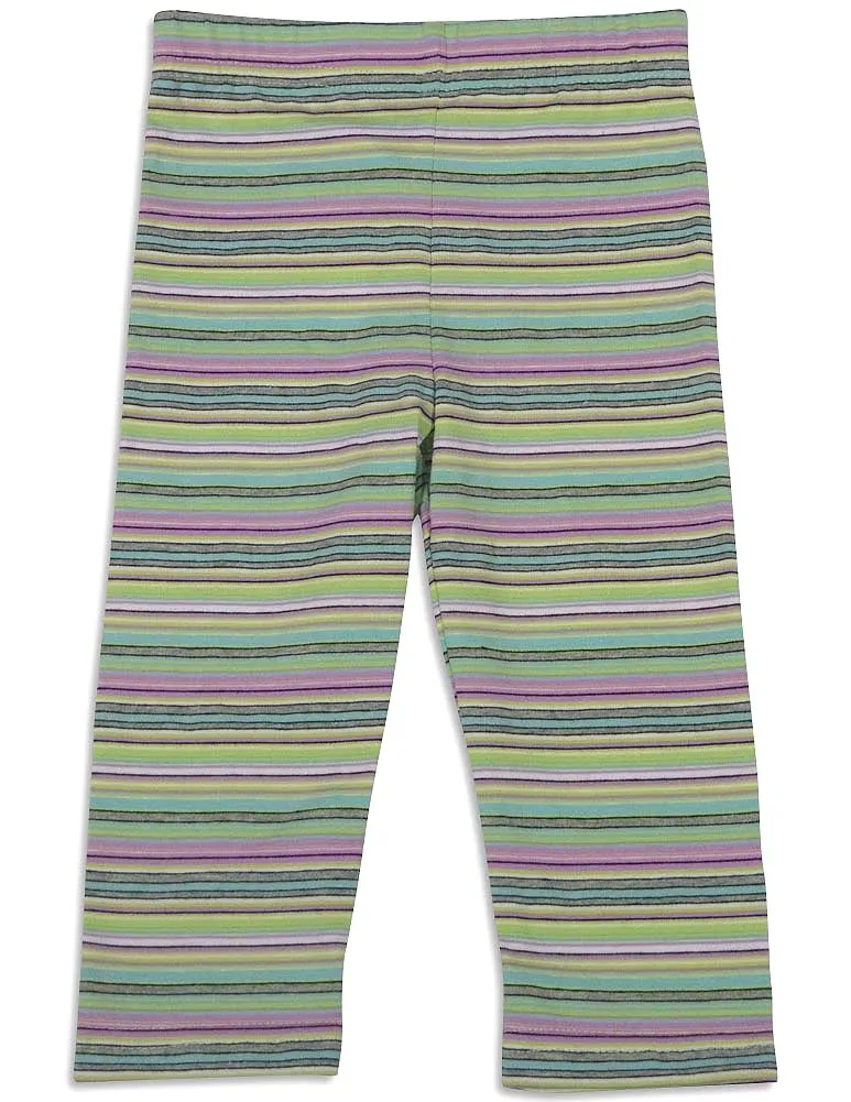 Mulberribush Infant Girls Striped Elastic Waist Leggings Pant Bottoms