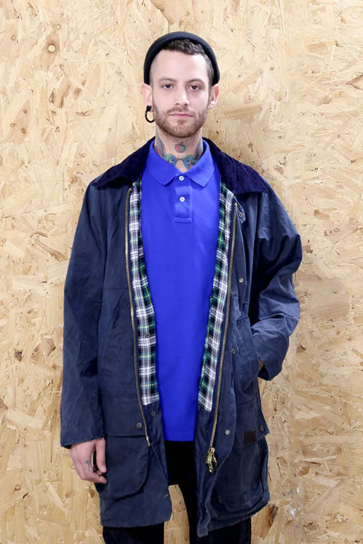Navy Blue Wax Jacket