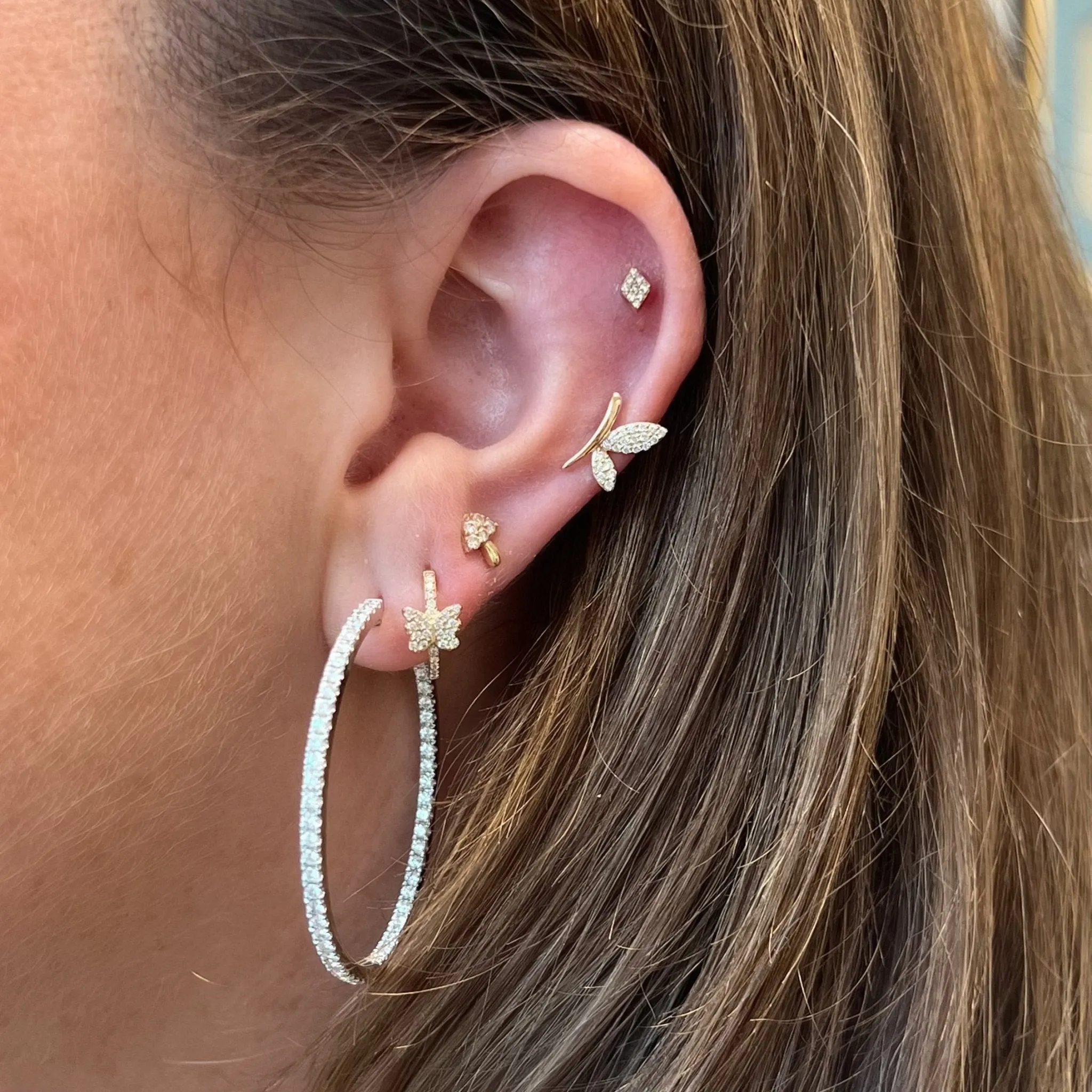 Pave Butterfly Studs