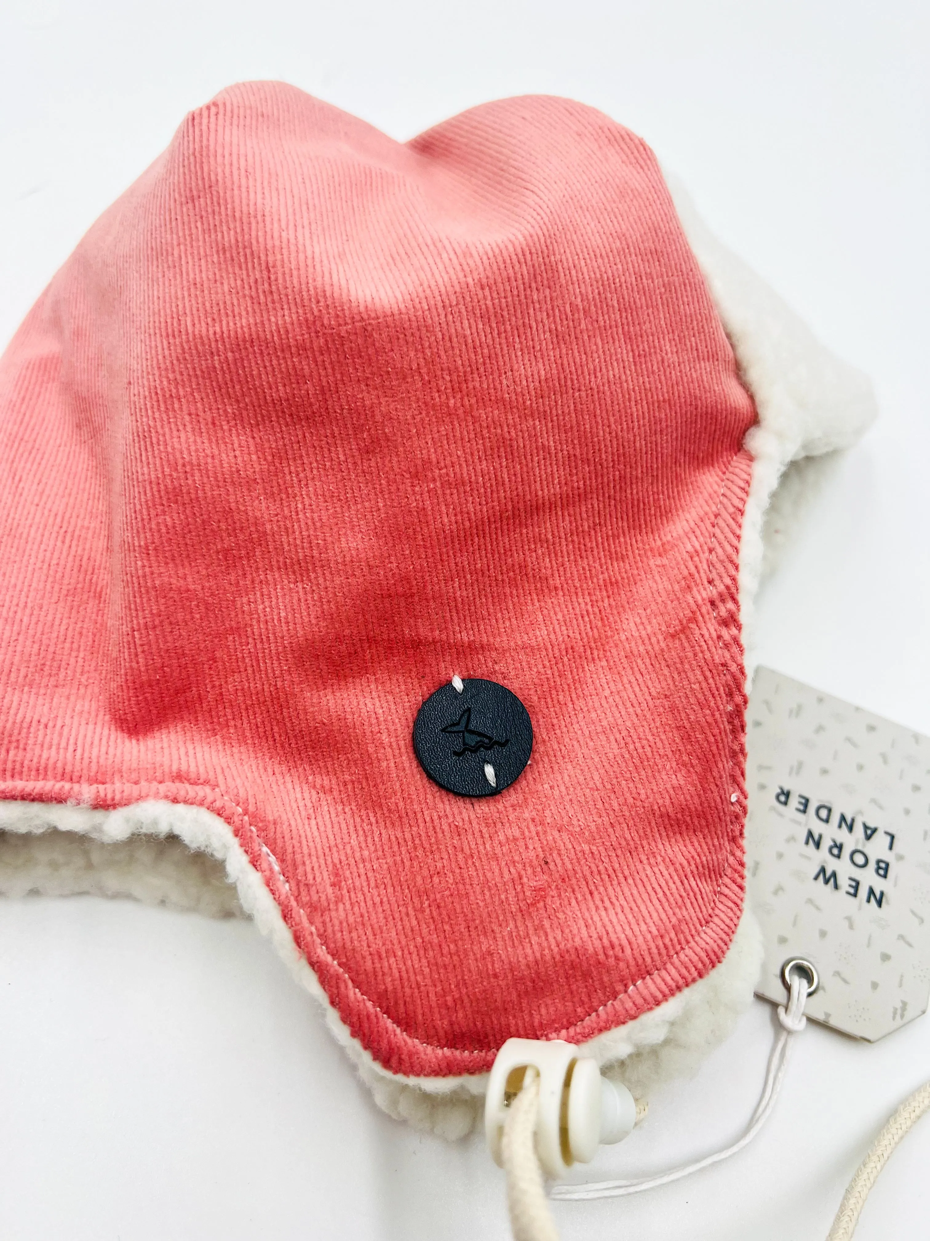 Pilot Hat (Pink Corduroy)