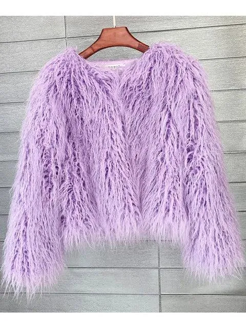 Pink Faux Fur Jacket: Elegant Blush Winter Wear