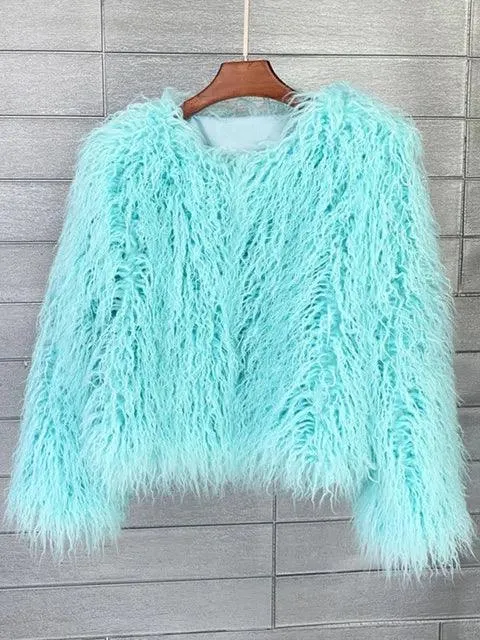 Pink Faux Fur Jacket: Elegant Blush Winter Wear