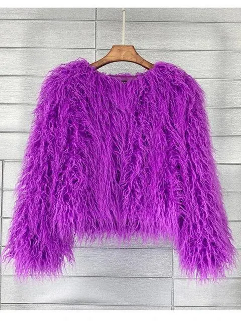 Pink Faux Fur Jacket: Elegant Blush Winter Wear