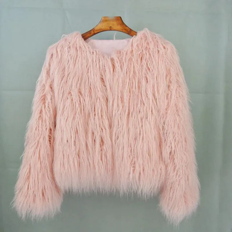Pink Faux Fur Jacket: Elegant Blush Winter Wear