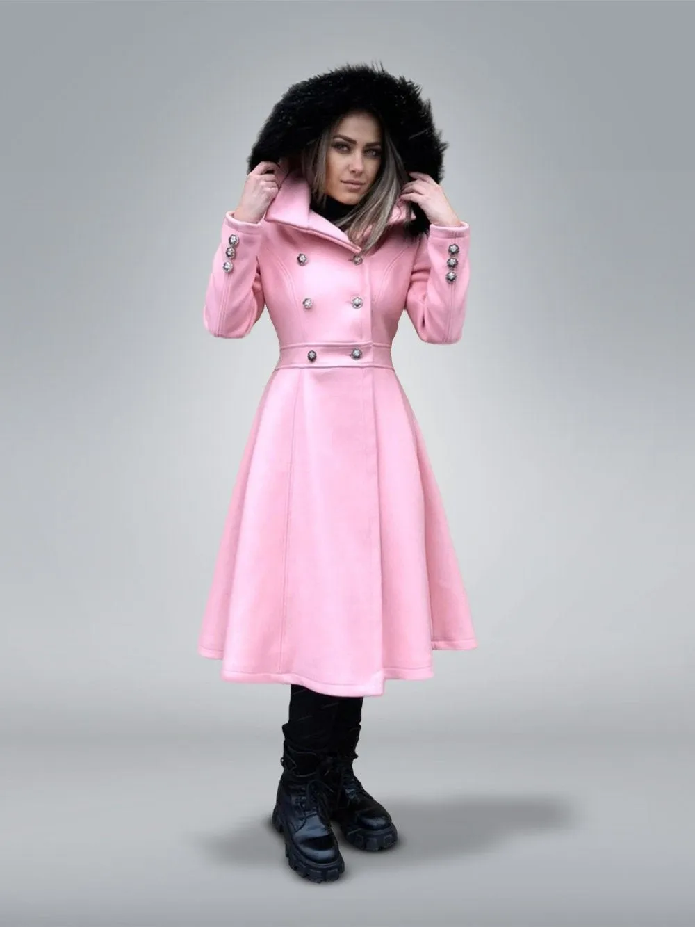 Pink Princess Coat with Hood