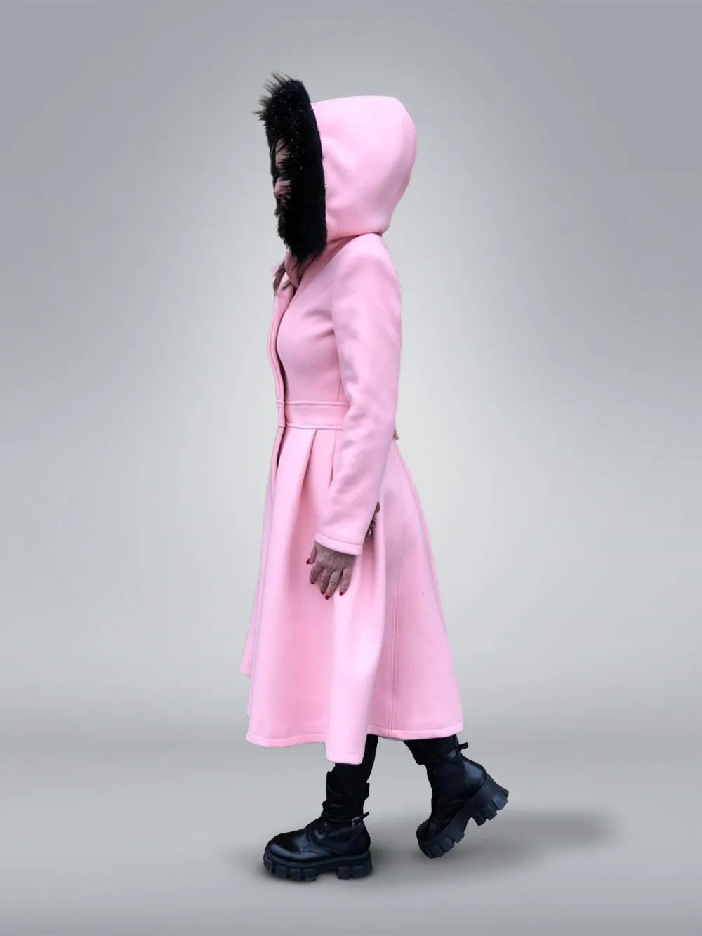 Pink Princess Coat with Hood