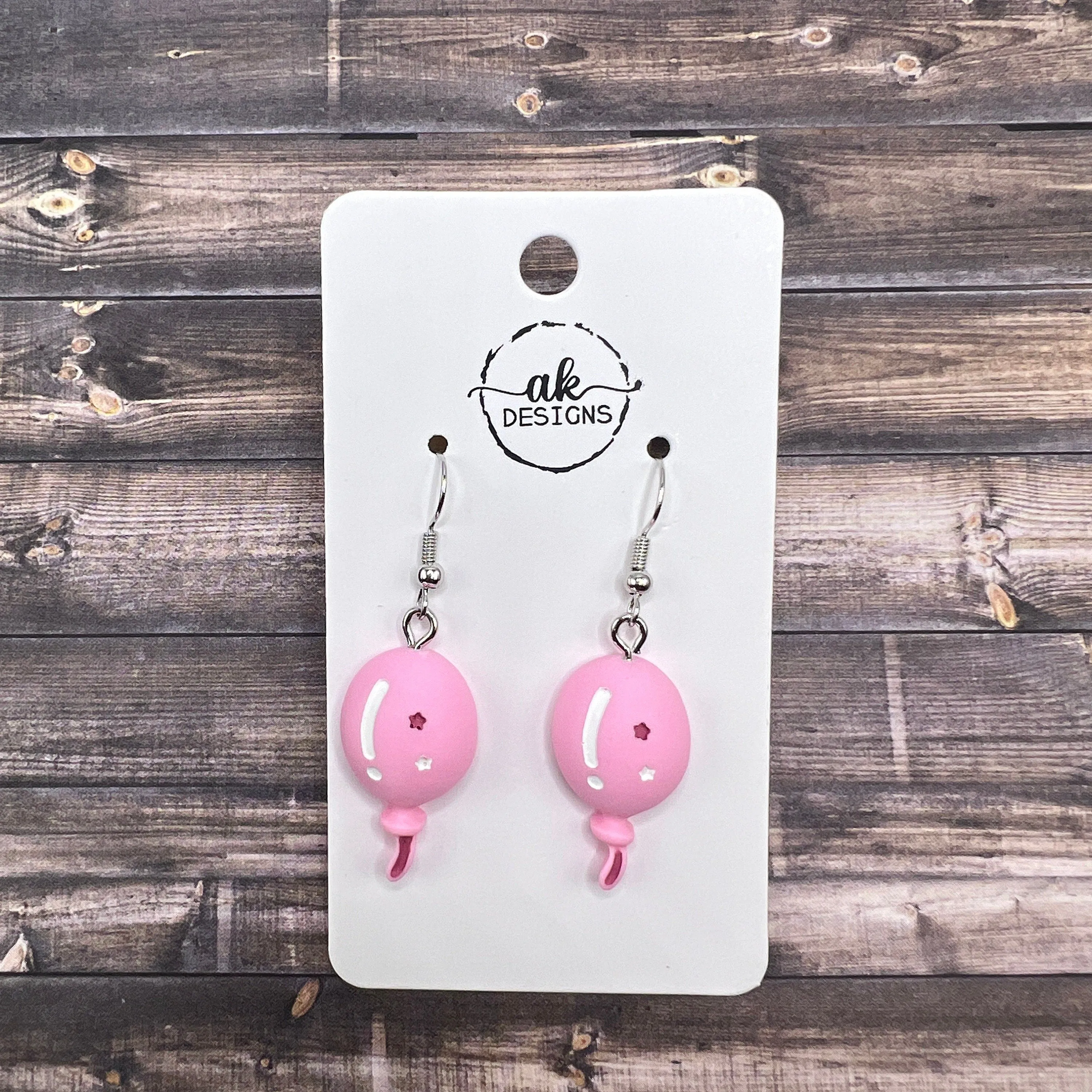 Puffy Cartoon Balloon Earrings, Birthday Party, Baby Shower, Hypoallergenic - Clearance