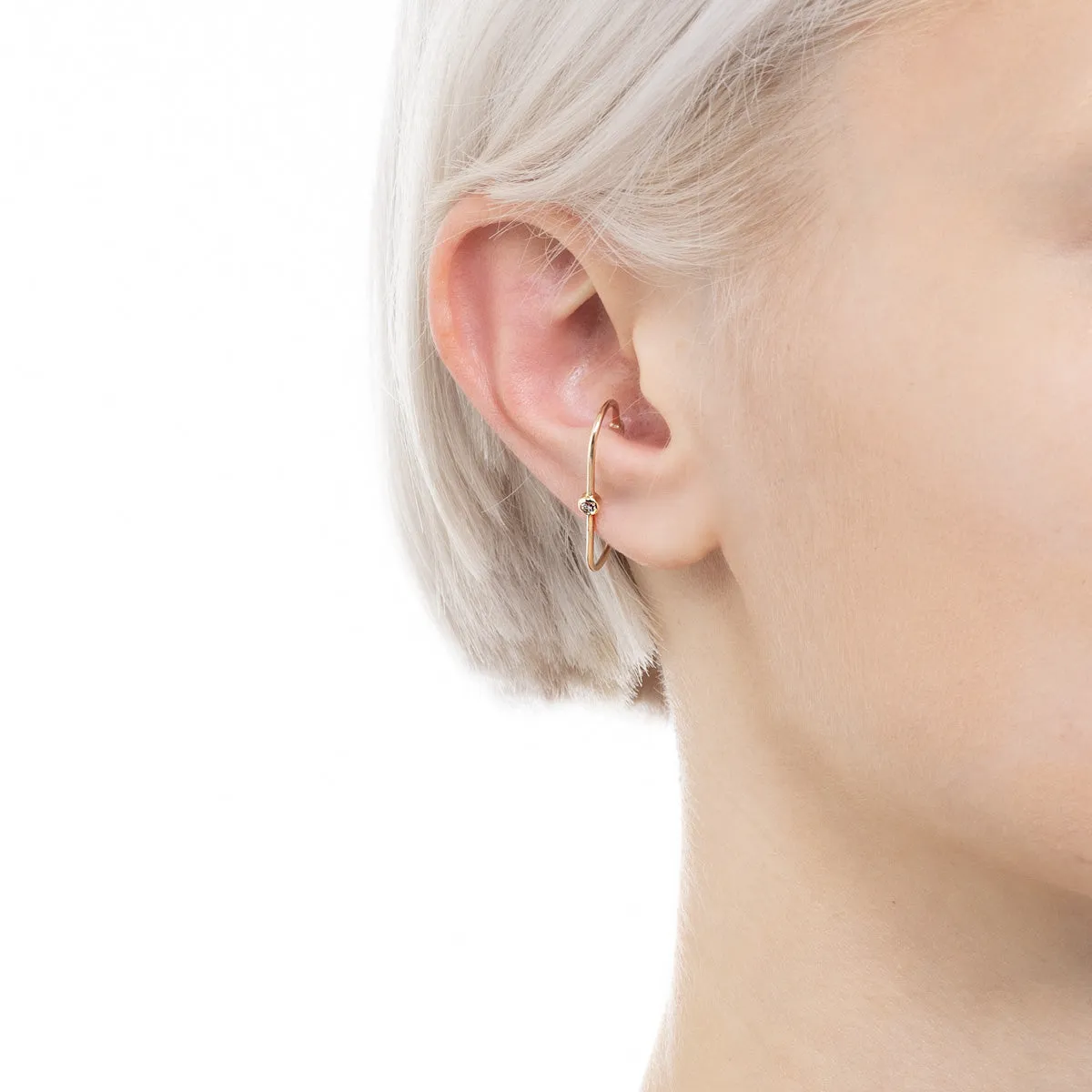 "Miró" Diamond Ear Cuff Medium size