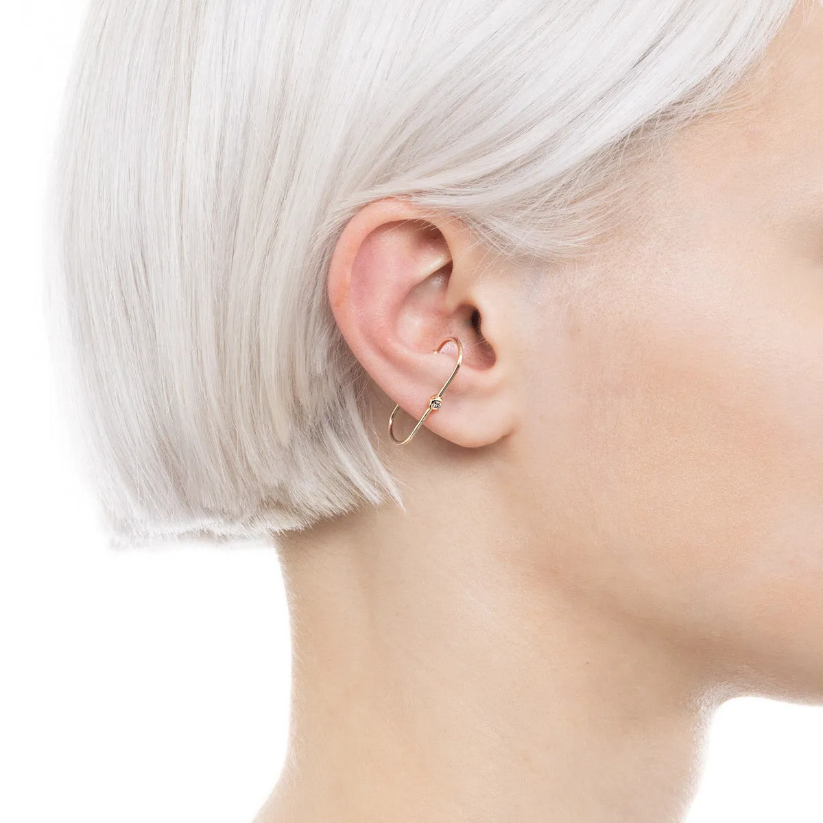 "Miró" Diamond Ear Cuff Medium size