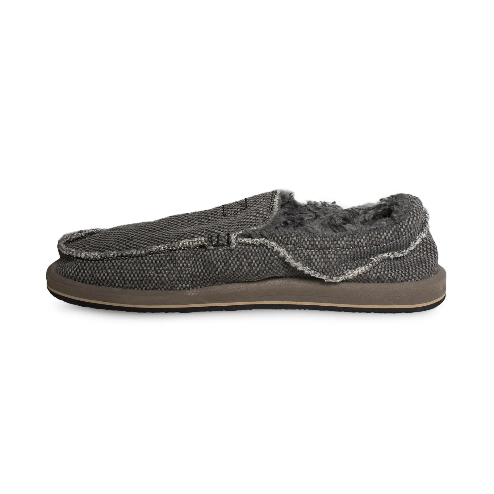SANUK Chiba Chill Slip-on Black What the Fuzz Loafer - Men's