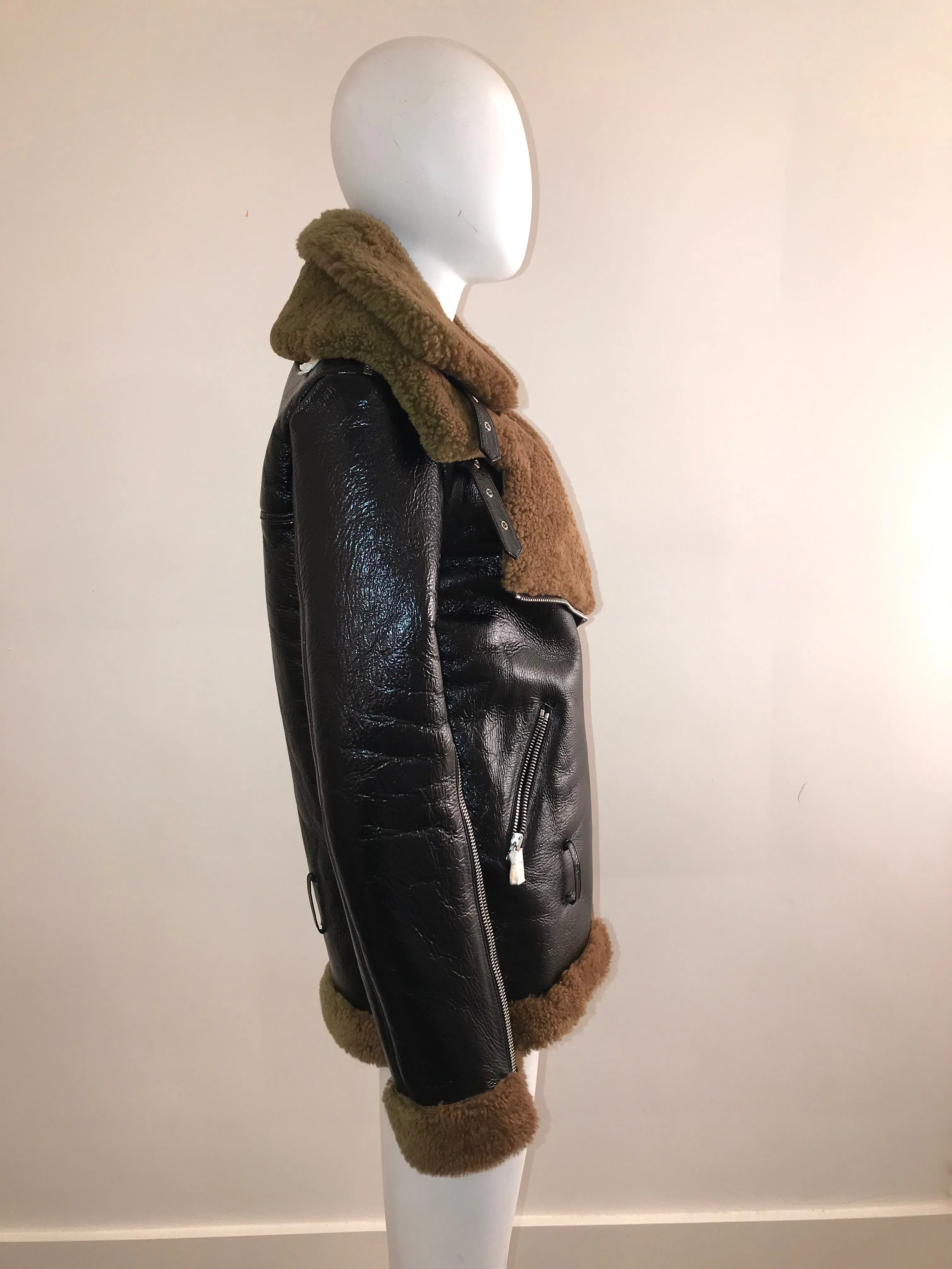 Shearling Motorcycle Lambskin Coat