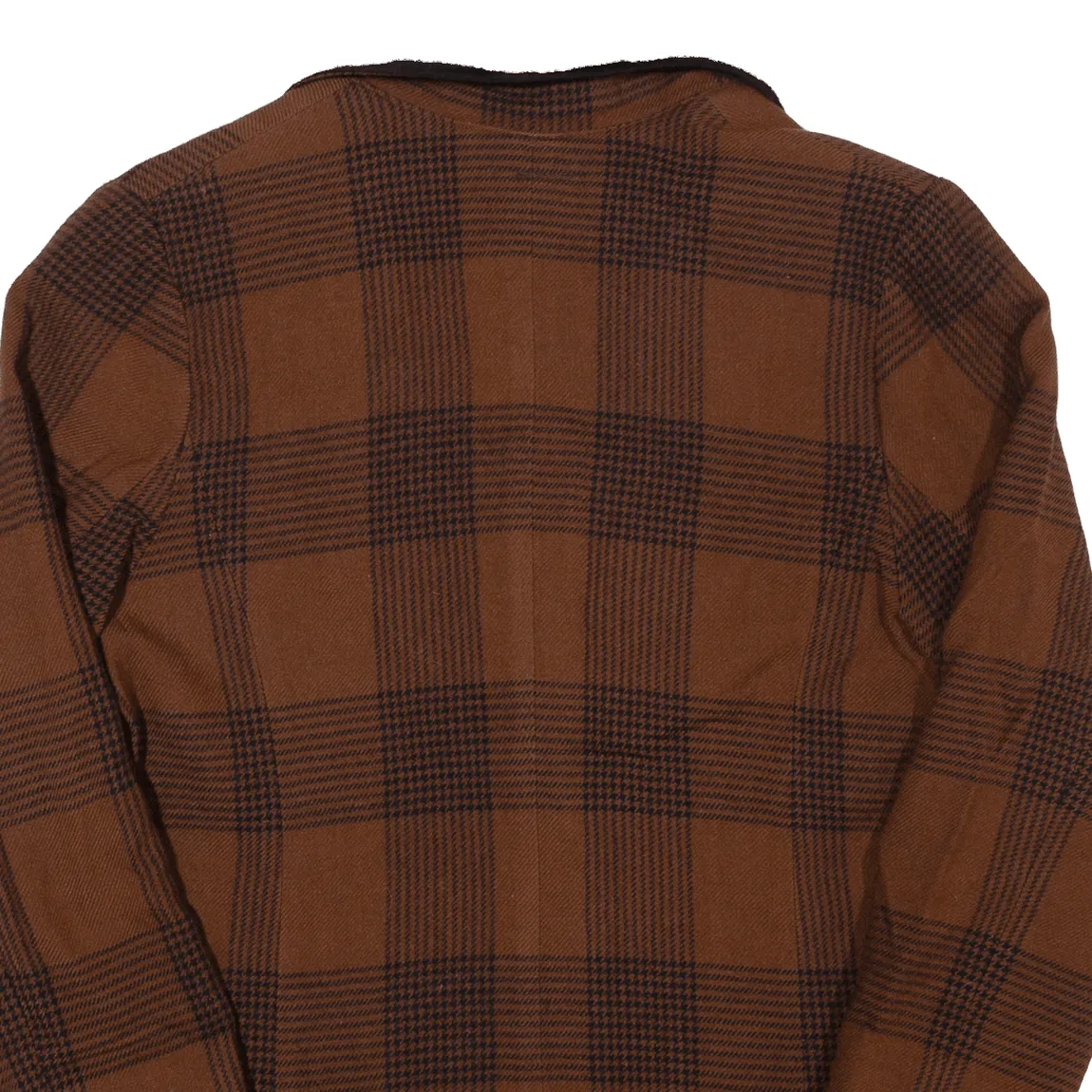 SHEARLING Womens Blazer Jacket Brown 90s Check XL