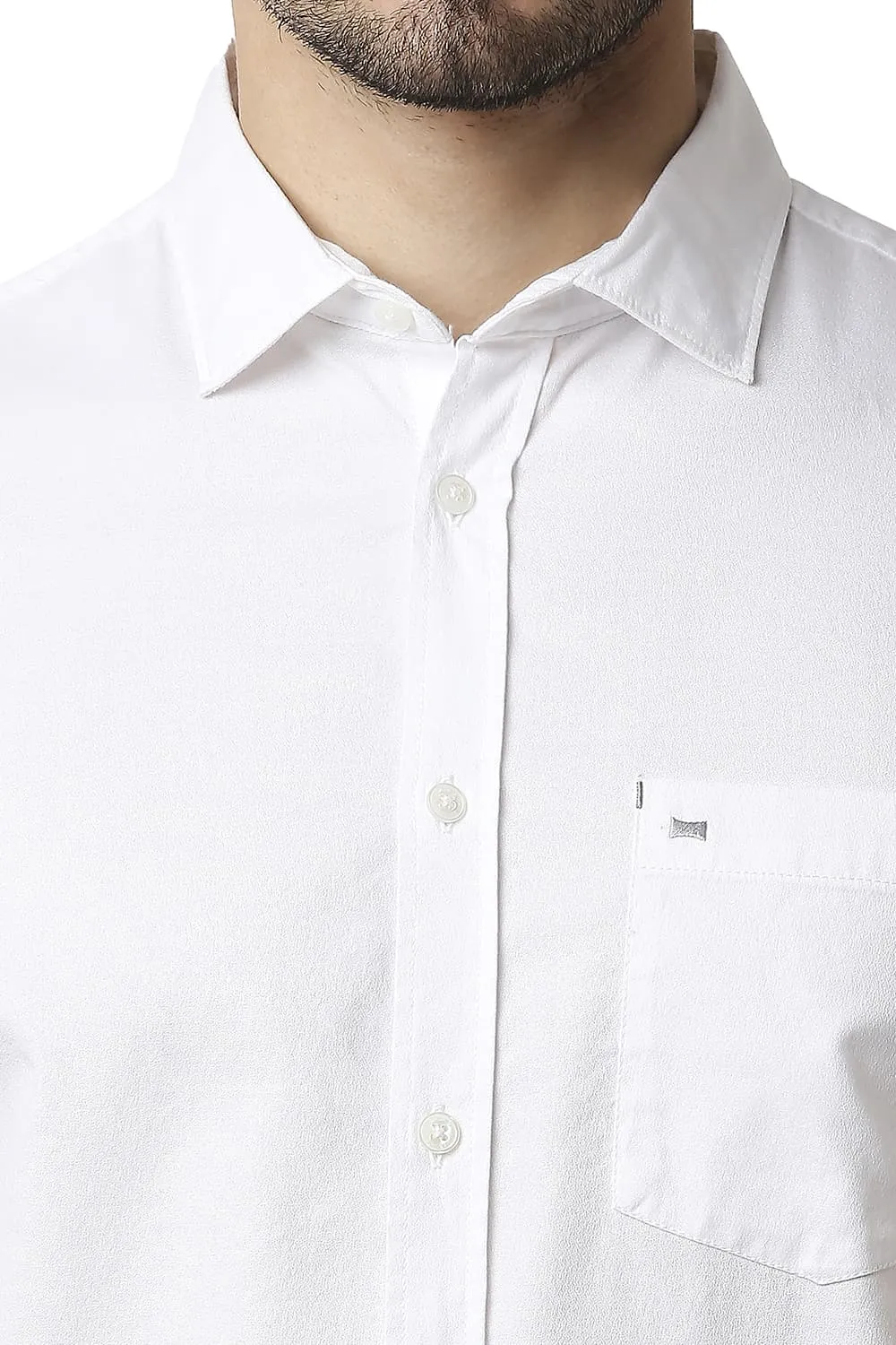 Slim Fit Crepe Halfsleeves Shirt