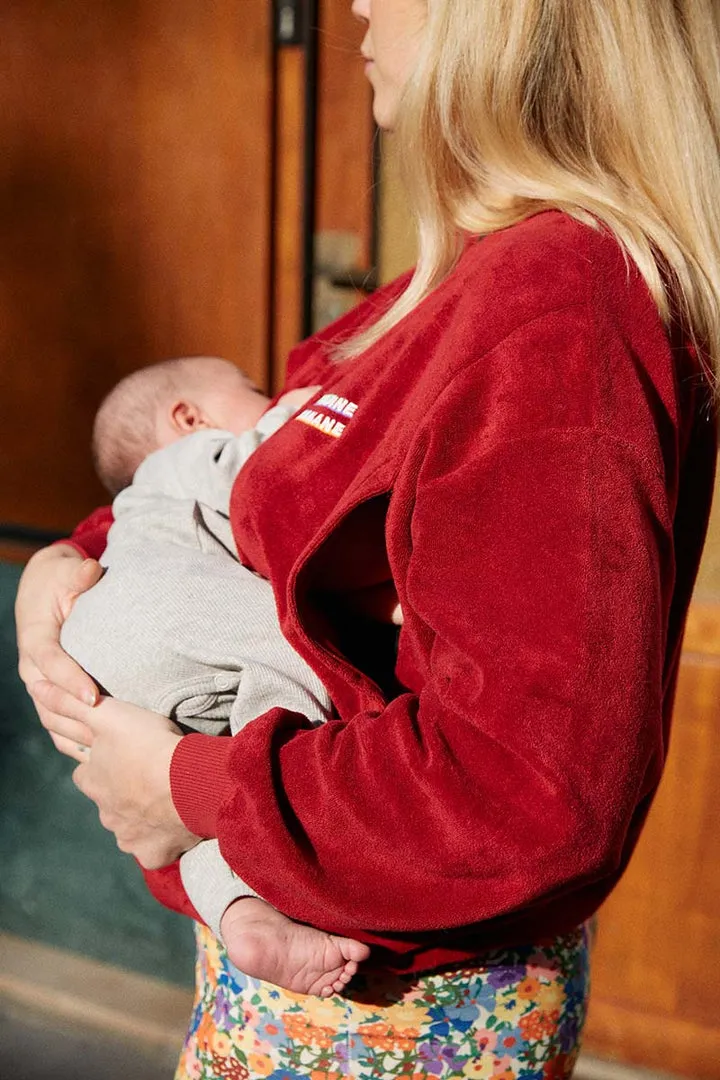 Tajinebanane - Sweatshirt d'allaitement en éponge - Mom Red||Tajinebanane - Sweat Breastfeeding  - Mom Red