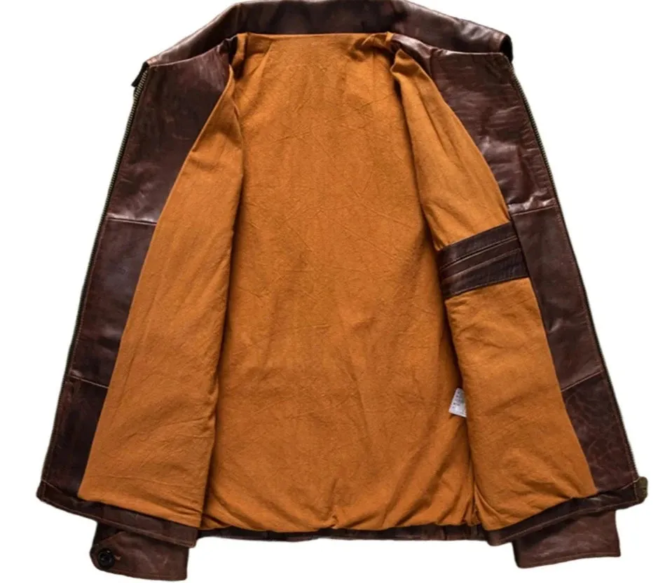 Vintage Leather Jacket Men
