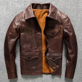 Vintage Leather Jacket Men