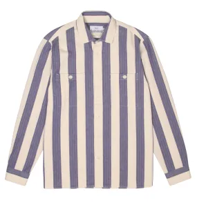 Wax London Whiting Shirt – Beach Blue Stripe