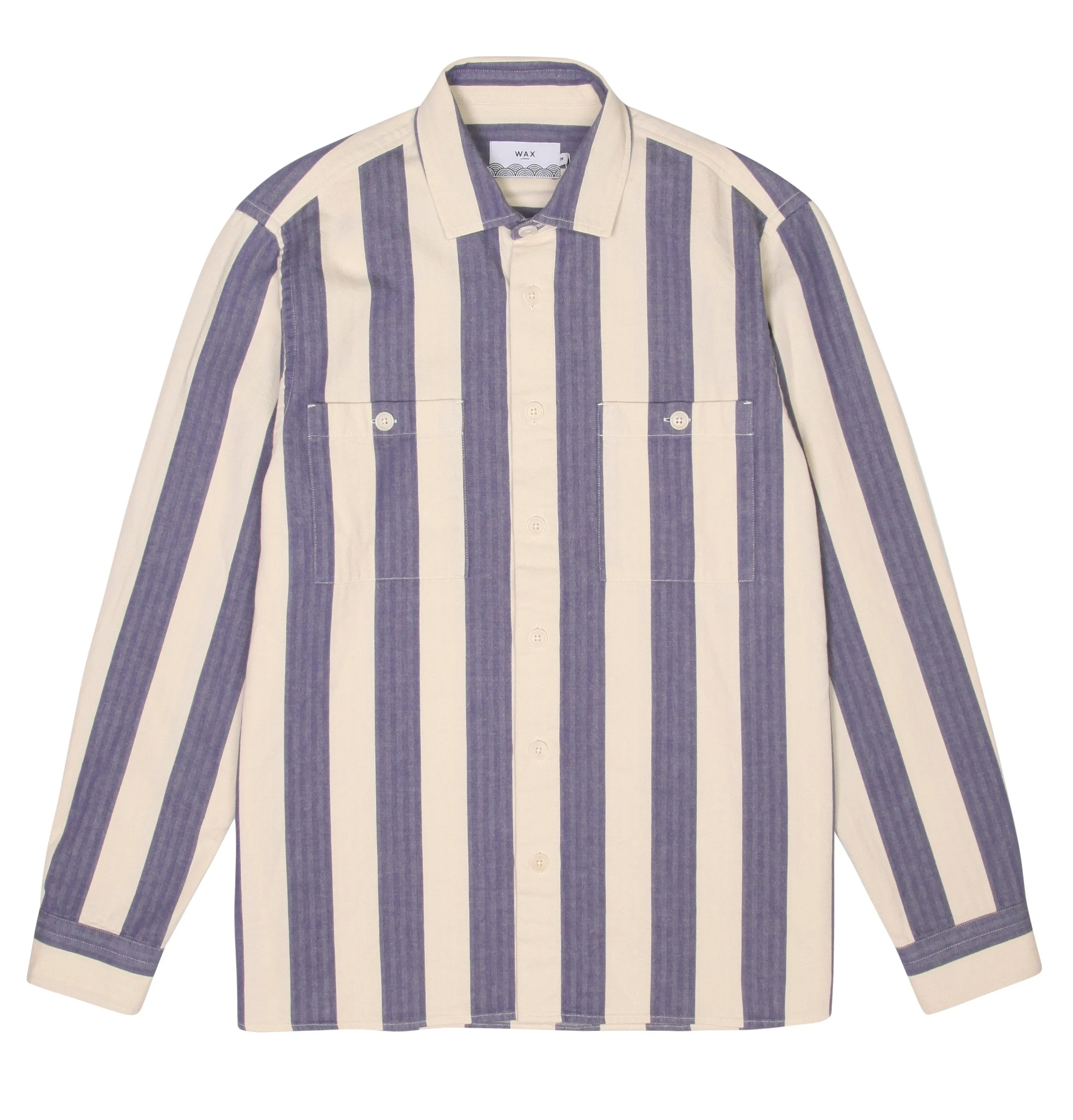 Wax London Whiting Shirt – Beach Blue Stripe